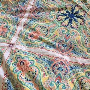 Pottery Barn Bedding Duvet Cover King Penelope Paisley 200